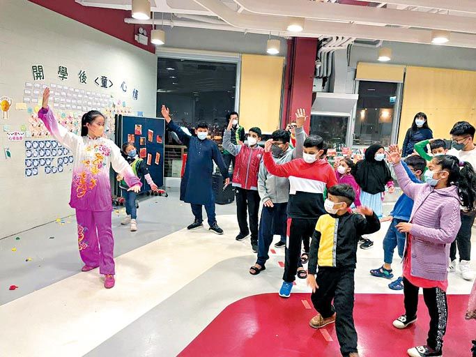 The Wushu Club organizes martial arts demonstrations and taught children the basic skills of martial art.