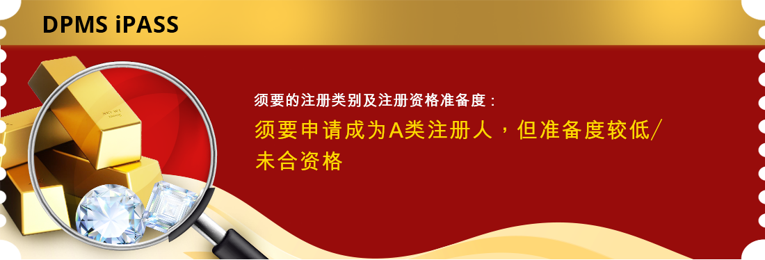 须要的注册类别及注册资格准备度: 须要申请成为A类注册人,但准备度较低/未合资格